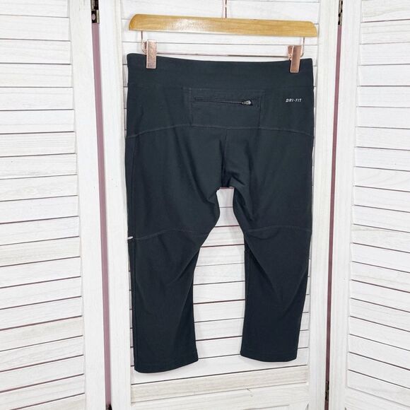 Nike Dri Fit Filament Running Capri Crop Leggings Black Small 519841-010 - Picture 2 of 11